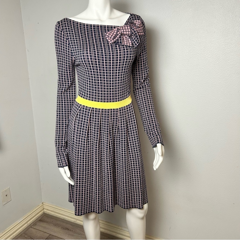 Red Valentino SPA knit long sleeve thin sweater dress with bow Size Large EUC